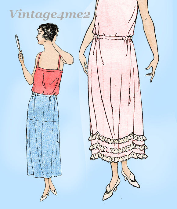 Ladies Home Journal 3927: 1920s Uncut Misses Petticoat Sz 28 W Vintage Sewing Pattern