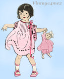 Ladies Home Journal 3931: 1920s Baby Girls Tucked Dress Sz 2 VTG Sewing Pattern