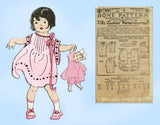 Ladies Home Journal 3931: 1920s Baby Girls Tucked Dress Sz 2 VTG Sewing Pattern