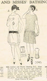 Ladies Home Journal 3945: 1920s Uncut Bathing Suit Sz 36B Vintage Sewing Pattern