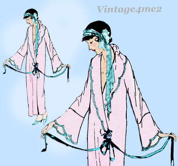 Ladies Home Journal 3949: 1920s Uncut Misses Negligee 34B Vintage Sewing Pattern