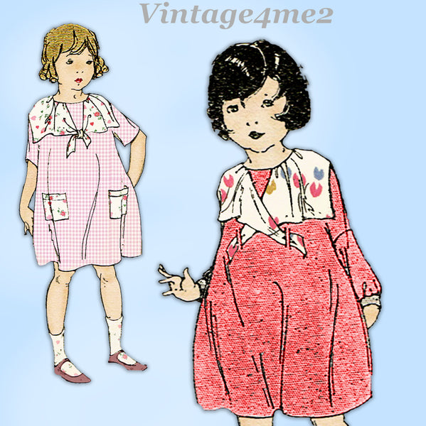 Ladies Home Journal 3958: 1920s Toddler Girls Dress Sz 6 Vintage Sewing Pattern