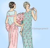 Ladies Home Journal 3959: 1920s Uncut Evening Gown 40 B Vintage Sewing Pattern