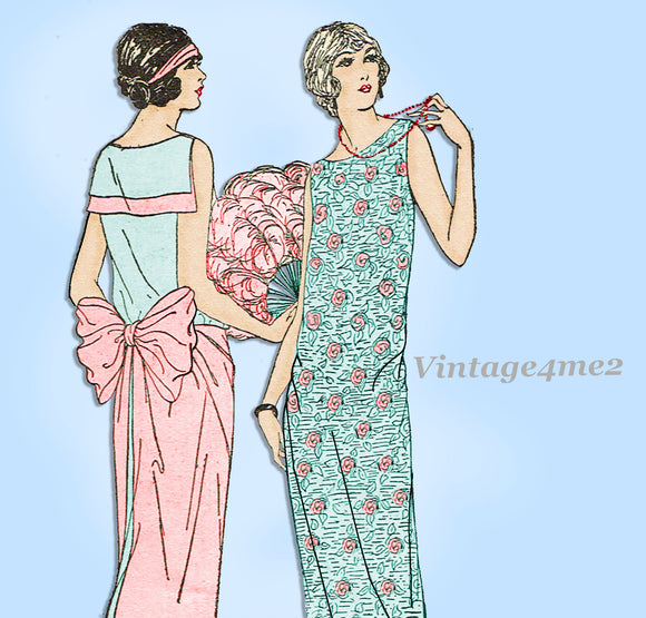Ladies Home Journal 3959: 1920s Uncut Evening Gown 34 B Vintage Sewing Pattern