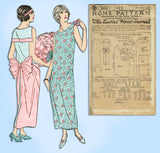 Ladies Home Journal 3959: 1920s Uncut Evening Gown 40 B Vintage Sewing Pattern