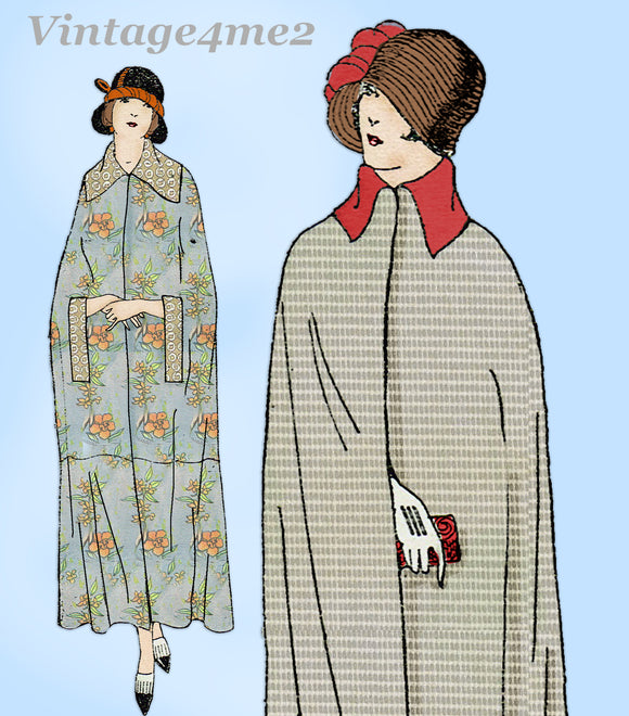 Ladies Home Journal 3969: 1920s Misses Evening Cape 36 B Vintage Sewing Pattern