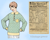 Ladies Home Journal 3970: 1920s Uncut Misses Blouse Size 40 B VTG Sewing Pattern