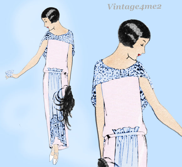 Ladies Home Journal 3974: 1920s Uncut Misses Dress Sz 40B Vintage Sewing Pattern