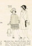 Ladies Home Journal 3979: 1920s Uncut Little Girls Coat Sz 12 Vintage Sewing Pattern