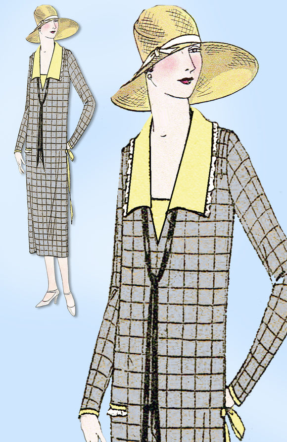 1920s Vintage Ladies Home Journal Pattern 4576 Misses Flapper Dress Size 38 Bust