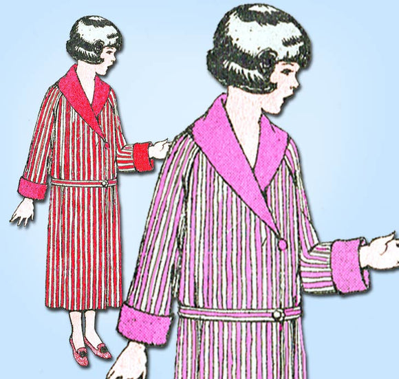 1920s Antique Ladies Home Journal Sewing Pattern 4608 Toddler Girls Robe Size 6