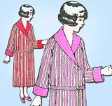 1920s Antique Ladies Home Journal Sewing Pattern 4608 Toddler Girls Robe Size 6