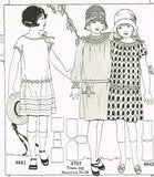 1920s VTG Ladies Home Journal Sewing Pattern 4707 Uncut Girls Smocked Dress Sz8
