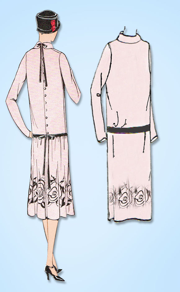 1920s VTG Ladies Home Journal Sewing Pattern 4970 Uncut Misses Flapper Dress 36B
