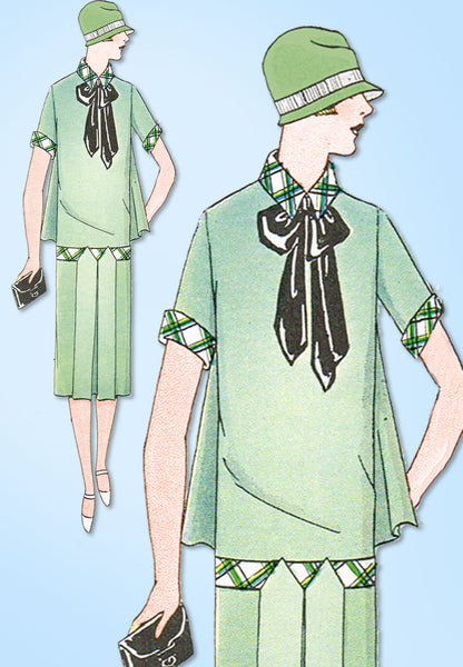 1920s VTG Ladies Home Journal Sewing Pattern 4979 FF Flapper Dress w Cape Back - Vintage4me2