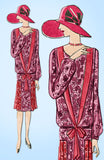 1920s VTG Ladies Home Journal Sewing Pattern 5107 FF Misses Flapper Dress Sz 34B
