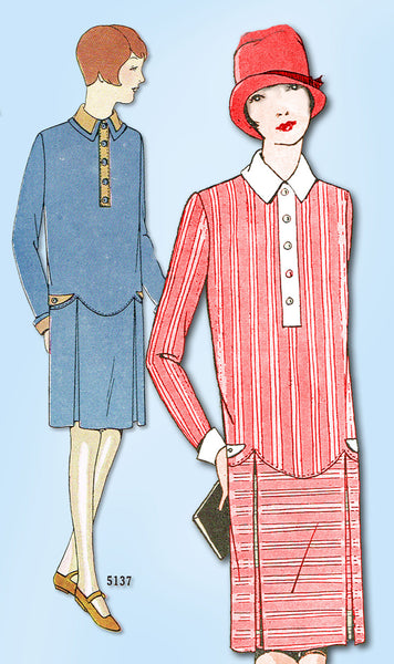 1920s Ladies Home Journal Sewing Pattern 5137 FF Girls Flapper Dress –  Vintage4me2