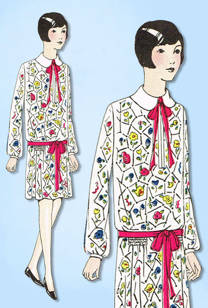 1920s VTG Ladies Home Journal Sewing Pattern 5138 Uncut Girls Flapper Dress Sz 6