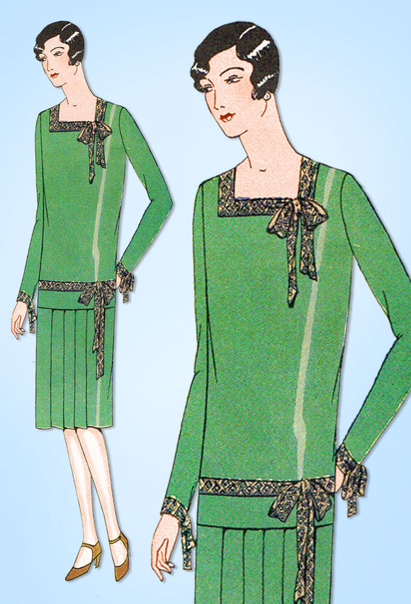 1920s VTG Ladies Home Journal Sewing Pattern 5157 Uncut Flapper Dress Size 36 B