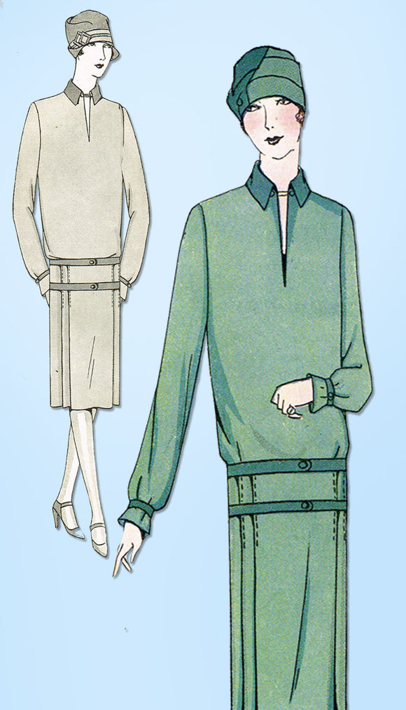 1920s VTG Ladies Home Journal Sewing Pattern 5163 Uncut Misses Flapper Dress 36B