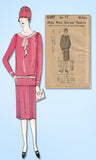 1920s VTG Ladies Home Journal Sewing Pattern 5167 Uncut Misses Flapper Dress 36B