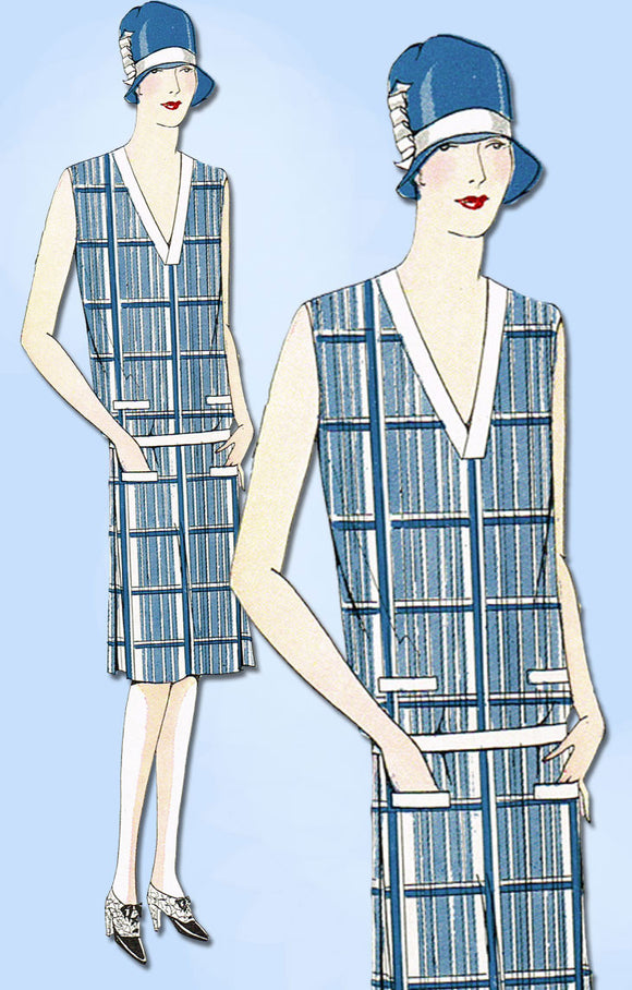 1920s VTG Ladies Home Journal Sewing Pattern 5372 Uncut Misses Flapper Dress 38B - Vintage4me2