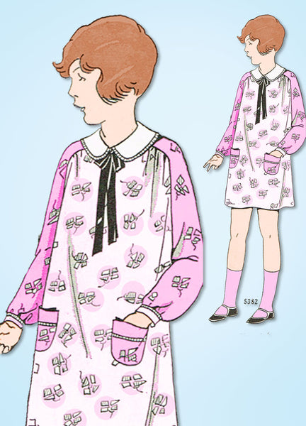 1920s VTG Ladies Home Journal Sewing Pattern 5382 Uncut Girls Flapper Dress 10
