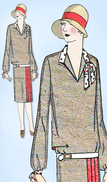 1920s VTG Ladies Home Journal Sewing Pattern 5401 Uncut Misses Flapper Dress 38B - Vintage4me2