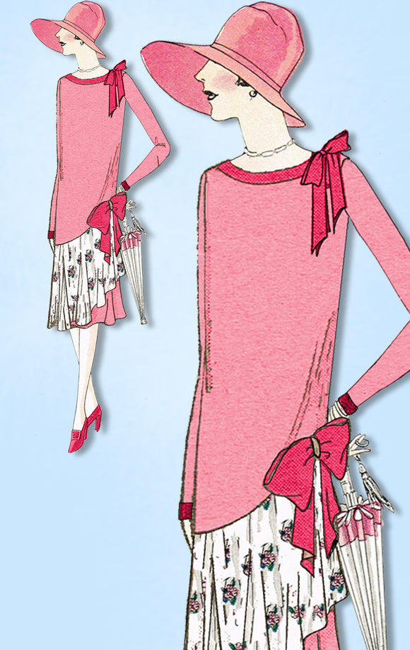 1920s Ladies Home Journal Sewing Pattern 5406 Uncut Flapper Cocktail Dress 36 B