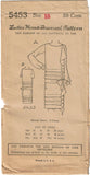 1920s VTG Ladies Home Journal Sewing Pattern 5453 FF Tiered Flapper Dress Sz 36B