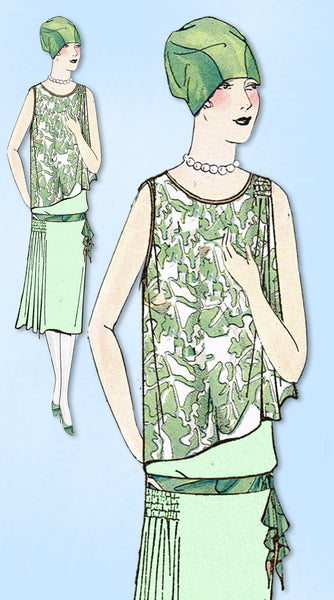 1920s VTG Ladies Home Journal Sewing Pattern 5469 FF Flapper Cocktail Dress 36B - Vintage4me2