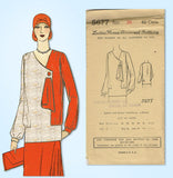 1920s VTG Ladies Home Journal Sewing Pattern 5677 Uncut Flapper Blouse Size 36 B