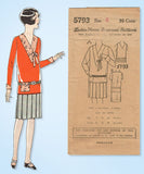 1920s VTG Ladies Home Journal Sewing Pattern 5793 Uncut Girls Jumper Dress Sz 8