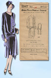 1920s VTG Ladies Home Journal Sewing Pattern 5947 FF Flapper Cocktail Dress 38B