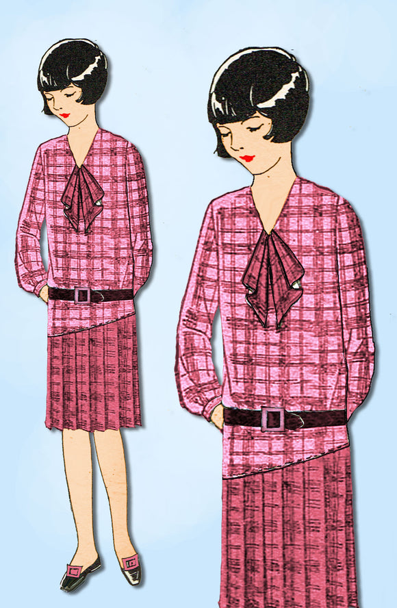 1920s Ladies Home Journal Sewing Pattern 6086 FF Toddler Girls Flapper Dress Sz6
