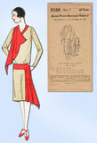 1920s VTG Ladies Home Journal Sewing Pattern 6186 FF Misses Flapper Dress Sz 36B
