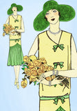 1920s VTG Ladies Home Journal Sewing Pattern 6187 FF Spring Flapper Dress Sz 34B