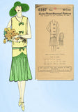 1920s VTG Ladies Home Journal Sewing Pattern 6187 FF Spring Flapper Dress Sz 38B