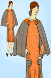 1920s VTG Ladies Home Journal Sewing Pattern 6209 FF Caped Flapper Dress Sz 38B