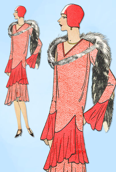 1920s VTG Ladies Home Journal Sewing Pattern 6243 FF Flapper Dress –  Vintage4me2