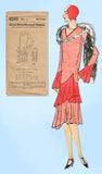 1920s VTG Ladies Home Journal Sewing Pattern 6243 FF Flapper Cocktail Dress 38 B