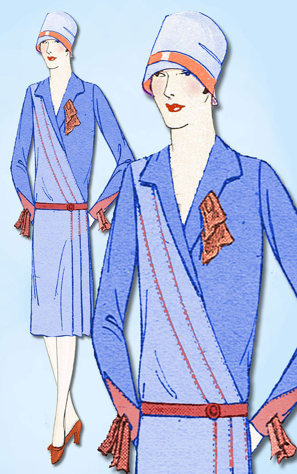 1920s VTG Ladies Home Journal Sewing Pattern 6333 Uncut Flapper Dress Size 36 B - Vintage4me2