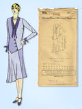 1920s Vintage Ladies Home Journal Pattern 6384 Uncut Misses Flapper Dress Sz 38B