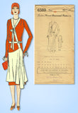 1920s Vintage Ladies Home Journal Pattern 6389 Uncut Misses Flapper Dress Sz 40B