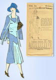1930s Ladies Home Journal Sewing Pattern 6405 Uncut Misses Dress & Cape Sz 38 B