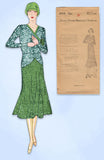 1930s VTG Ladies Home Journal Sewing Pattern 6418 FF Misses Flapper Dress Sz 38B - Vintage4me2
