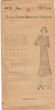 1930s VTG Ladies Home Journal Sewing Pattern 6418 FF Misses Flapper Dress Sz 38B - Vintage4me2