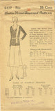 1930s Ladies Home Journal Sewing Pattern 6437 Uncut Misses 2 PC Dress Size 36 B - Vintage4me2