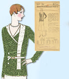 1930s Ladies Home Journal Sewing Pattern 6437 Uncut Misses 2 PC Dress Size 36 B - Vintage4me2