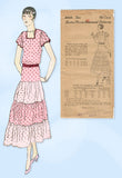 1930s Ladies Home Journal Sewing Pattern 6444 Uncut Misses Afternoon Dress 34B - Vintage4me2